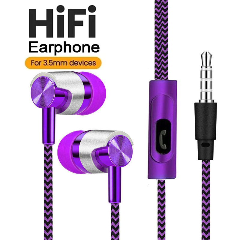 Gaming Headset Wired - 내장형 HD 마이크 3.5mm 유선 이어폰(마이크