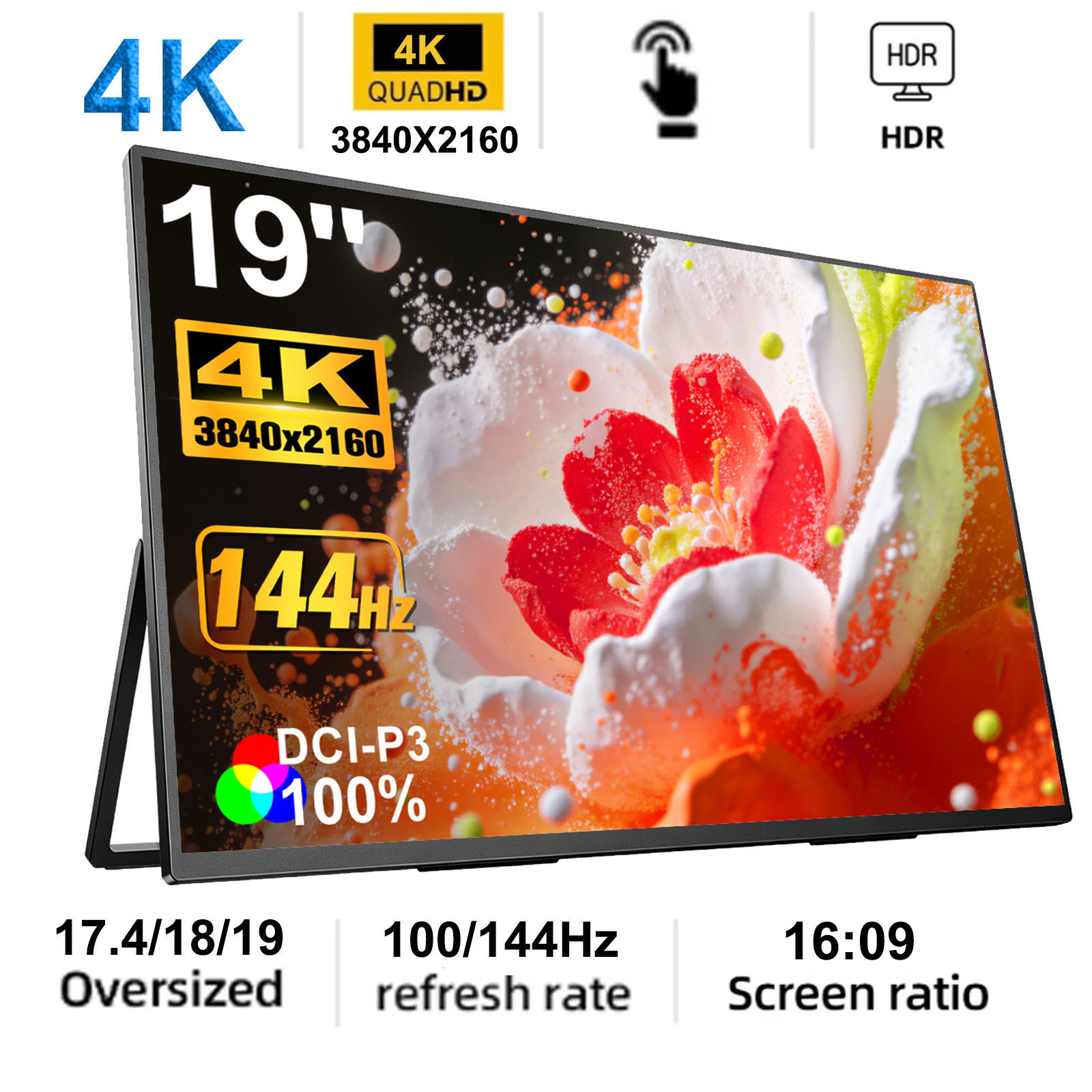 Gaming Console Connect With Phone - 4K 게이밍 휴대용 모니터 17.4/18.5/19인치 2160P