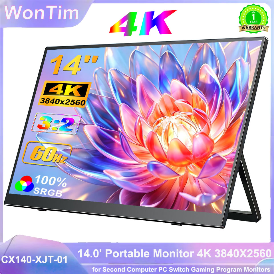 Gaming Console Connect With Phone - WonTim 14인치 4K 휴대용 모니터 3840x2560