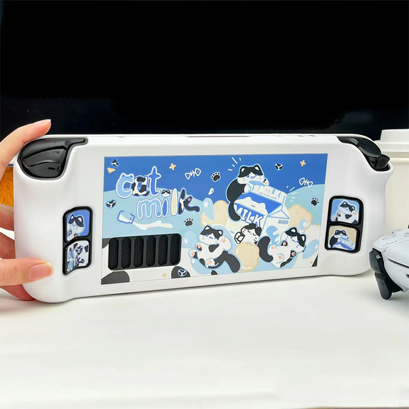 스팀 데크 게임 콘솔을위한 만화 우유 고양이 보호 케이 - Console Gaming Steam 리뷰 및 가격