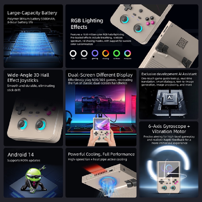 휴대용 게임 콘솔 Rg477v 레트로 휴대용 게임기 4 - Gaming Console Handheld Android 리뷰 및 가격