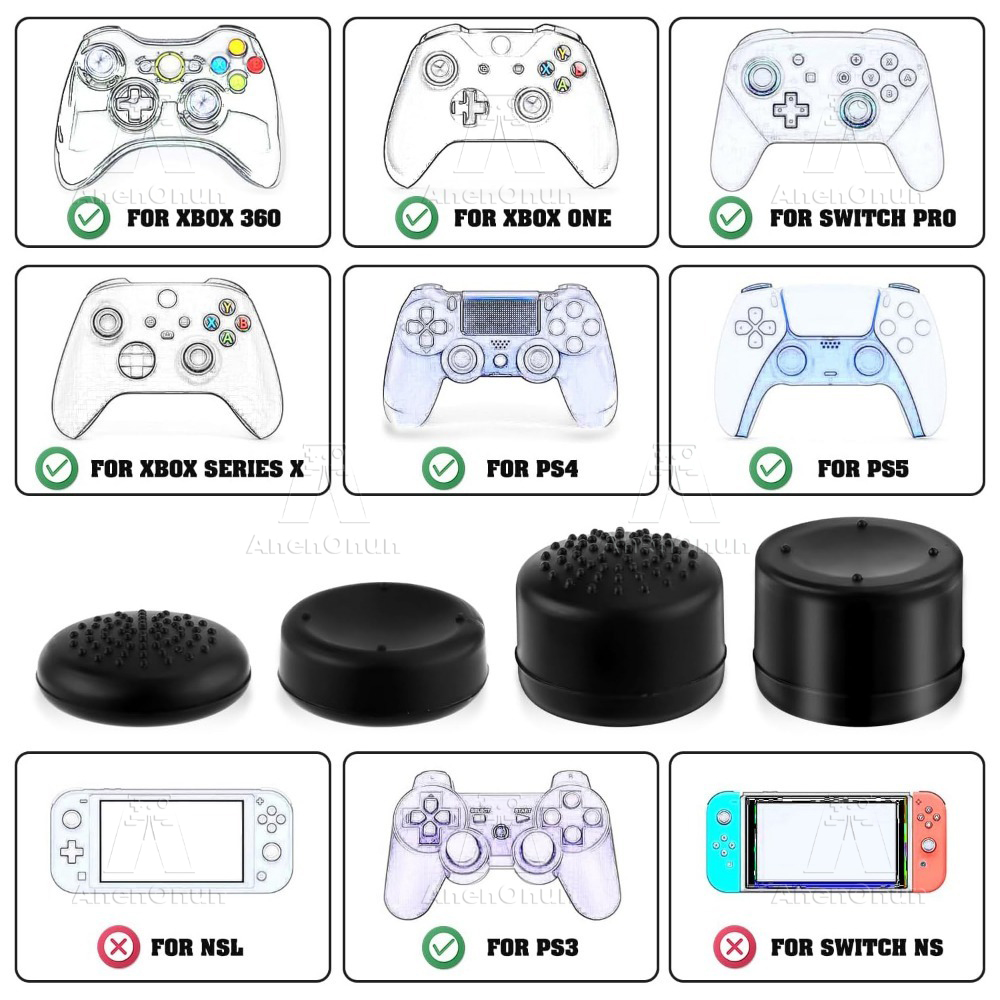 엄지 그립 캡 컨트롤러 조이스틱 캡 하이 퀄리티 실리콘 - Gaming Console Pc 리뷰 및 가격