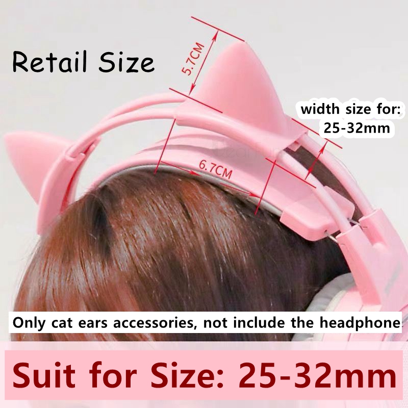 핑크 실리콘 고양이 귀 펜던트 헤드폰 무선 유선 헤드셋 - Gaming Headset Wired 리뷰 및 가격